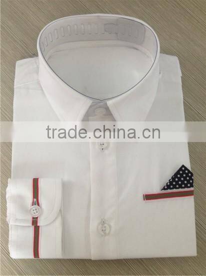 Contrast collar cuff shirts for boys kids children dress shirt white shirts