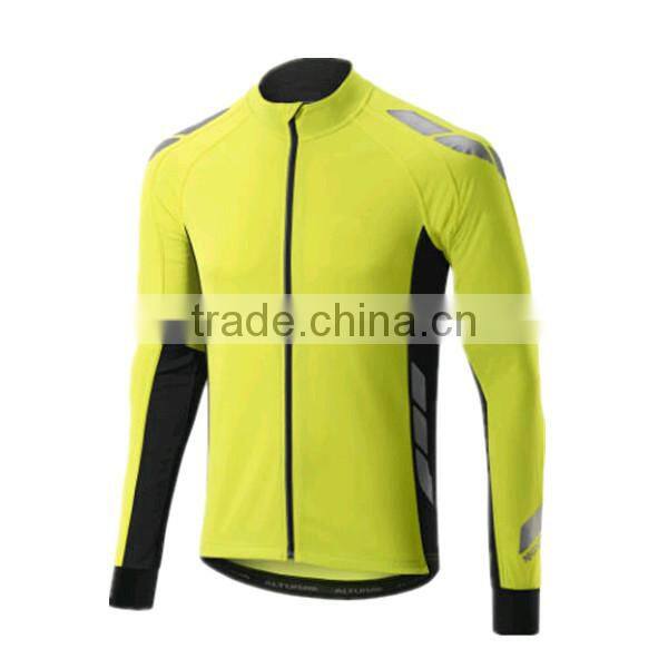 Wholesale Long Sleeve bike wear cycling Jersey with custom Reflective Trims