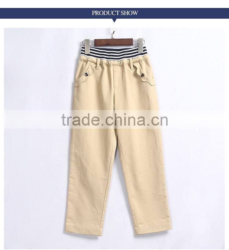Customized New Style Unisex Khaki School Pants
