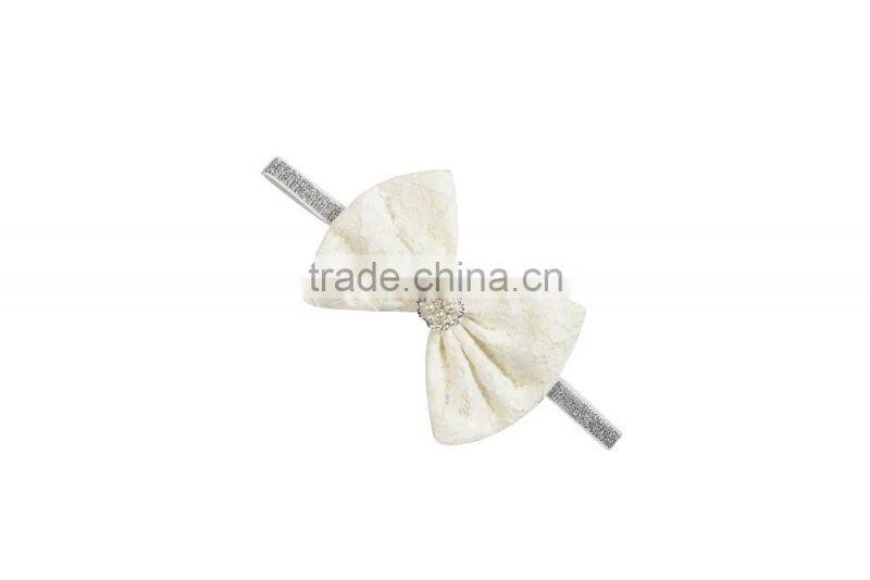 Latest design newborn baby fashion sequin headband Glitter Sequin Bow Baby Headband