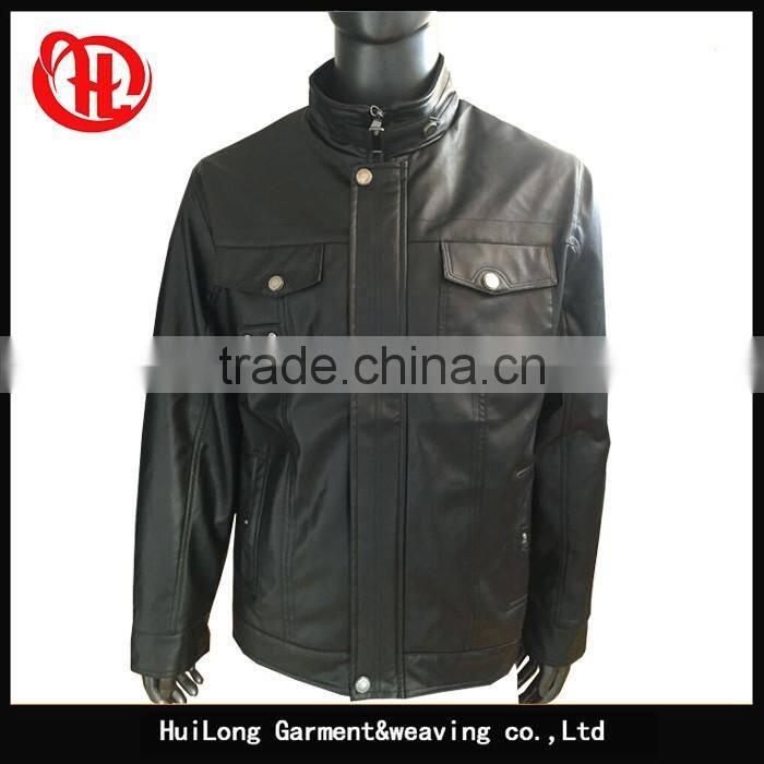 OEM professional manufacture pu leather jacket men jacket