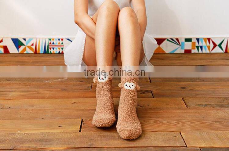 ustom Wholesale Winter Warm and Thick Cartoon Terry Pile Socks Home Socks Floor Socks