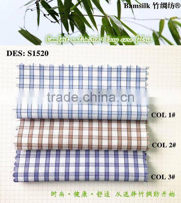 50%bamboo 50% micro fiber, yarn dyed functional fabric for casual shirt design