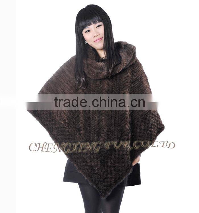 CX-B-M-33E Fashion In-stock Free Size Shawl/ Mink Fur Lady's Fur Cape