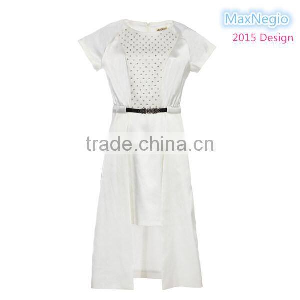 2015 latest MaxNegio 100% polyester be beaded spring evening dresses short