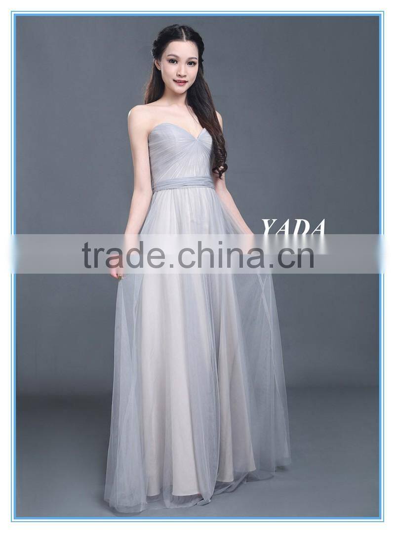 Latest Design Grace Woman Pleats Tulle Evening Dresses for Bridesmaids Dresses