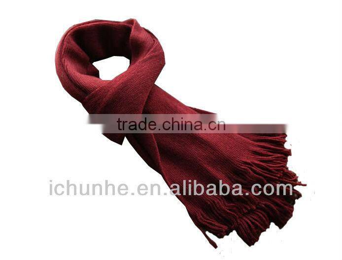 popular lovely girl winter knitted acrylic scarf factory in knit town