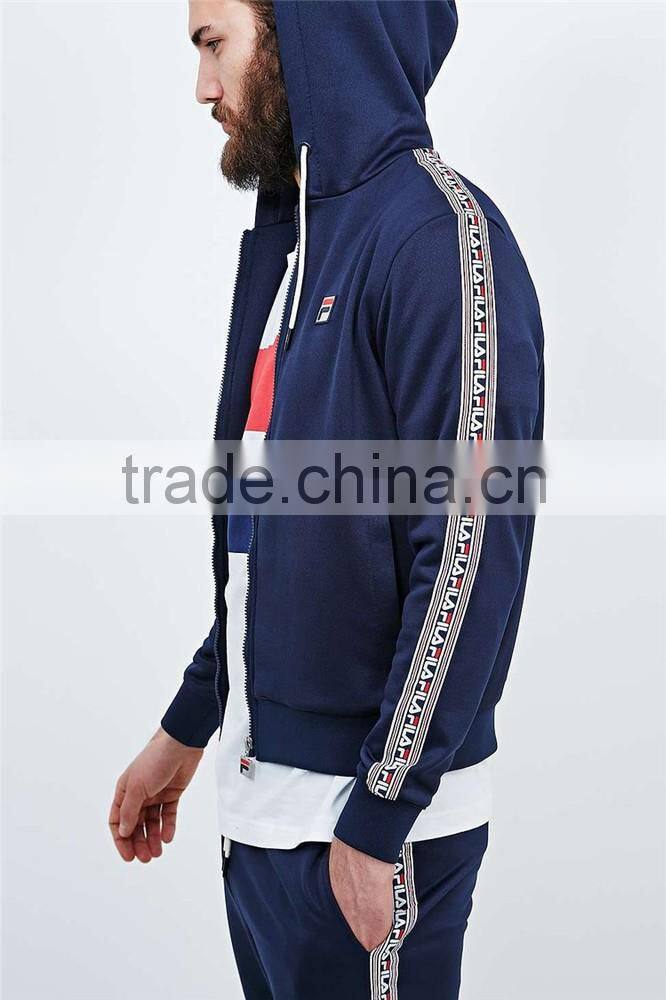 Short fitness hoodie for men lightweight cotton full zip mask hoodie