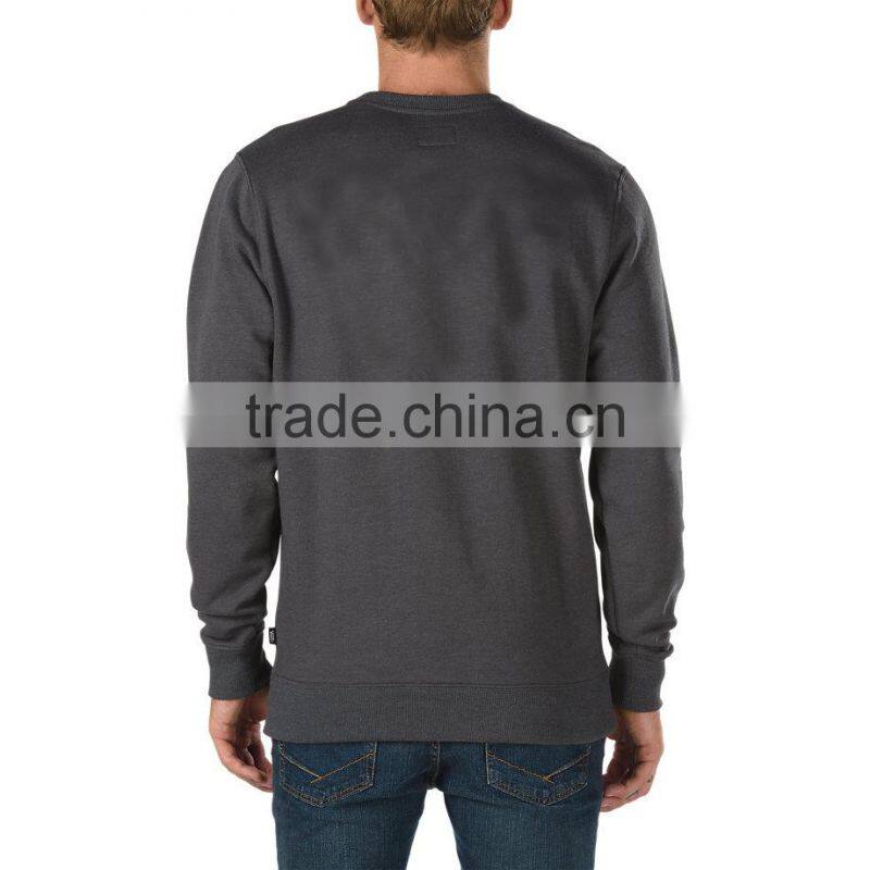 Full Patched Customizable Crew Long Sweatshirt Patch Logo Screen Prints Long Sleeve Tee 65% Cotton 35% Polyester Fleece Material