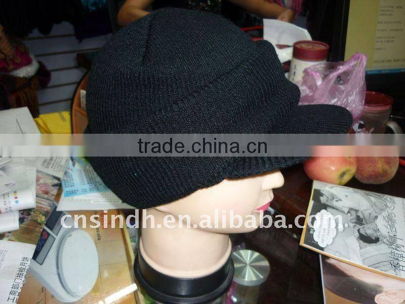 100%acylic beanie hat knitted beanie hat