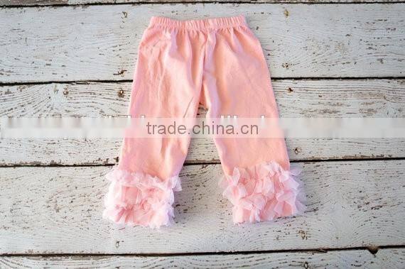 Casual Children Clothing Baby Leggings Wholesale Kids Cotton Pants Baby Ruffles Icing Legging