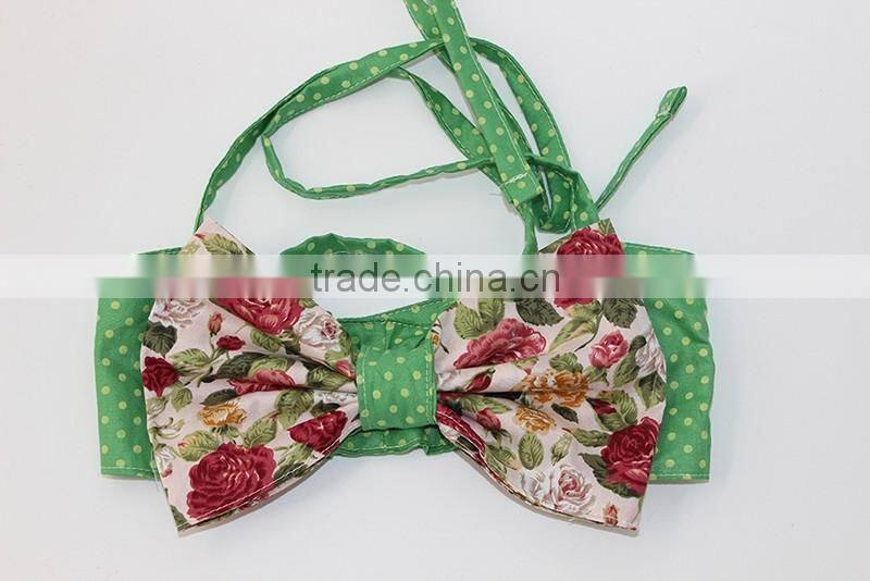 Greenery baby summer seaside floral sling bowknot swimsuit for 2017 cute lovely chic wholesale