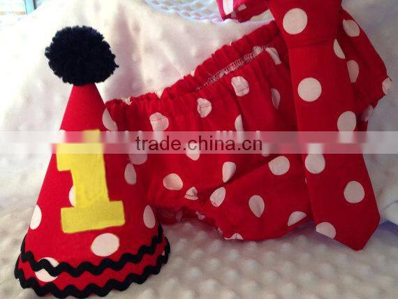 Baby Infant Cute 3PCS Bloomers Sets Short With Tie And Hat Baby Clothes