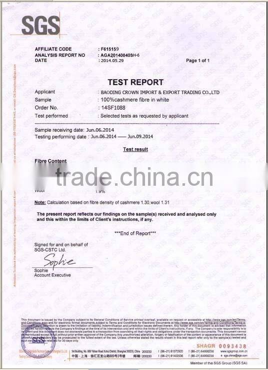 Mongolian Dehaired Cashmere Wool Top Fiber