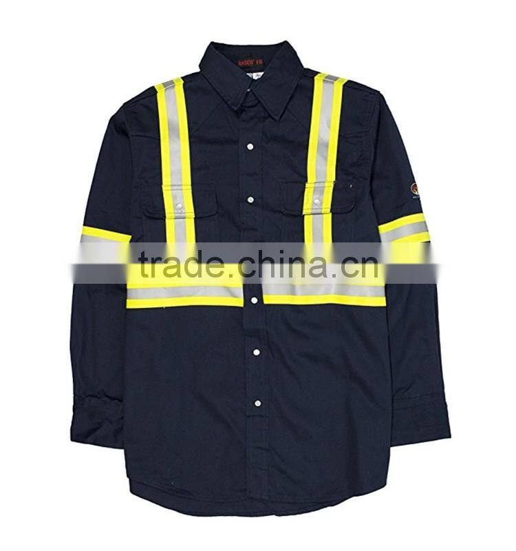 cheap wholesale long sleeve safety reflective work uniform shirt