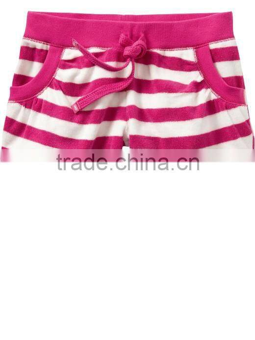 BOYS STRIPED SHORTS WITH CONTRAST TRIMS