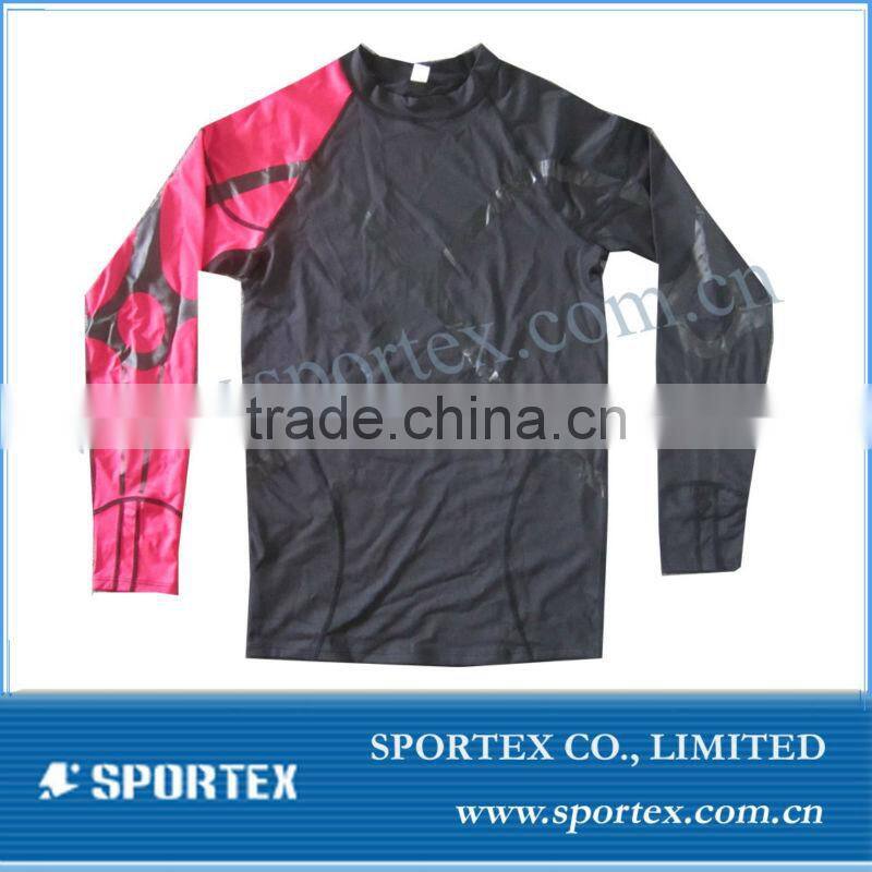 Wholesale custom compression shirts / long sleeves shirts/ compression wear for men