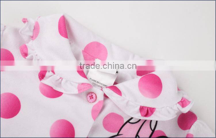 mikey mouse printing patent licensing girl pajamas white sleeping wear