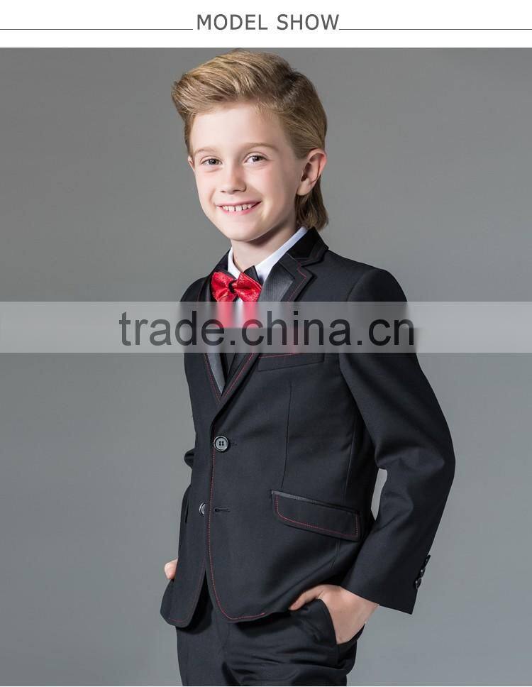 ELPA fancy children kids clothes suit 3 piece black party suits for boys