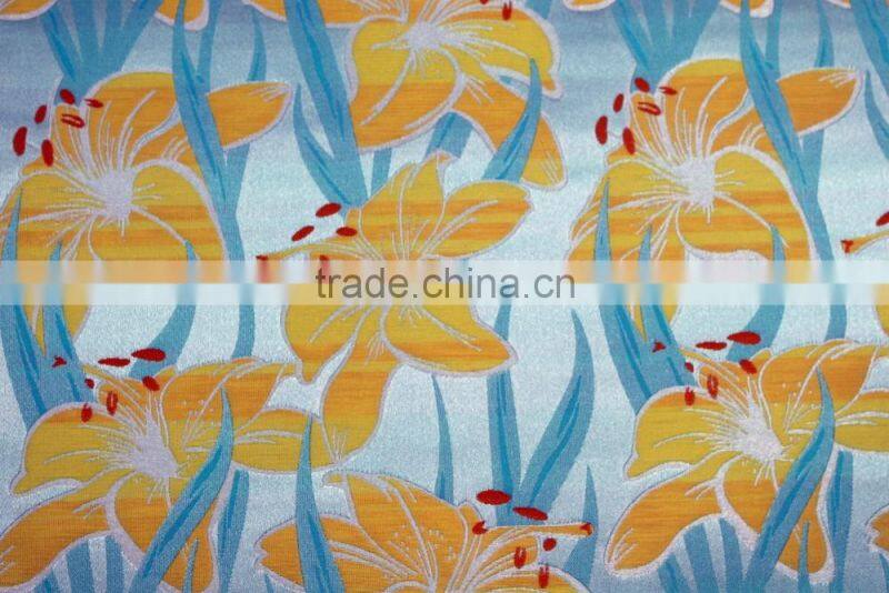 China beautiful jacquard polyester fabric, 170cm garment fabric