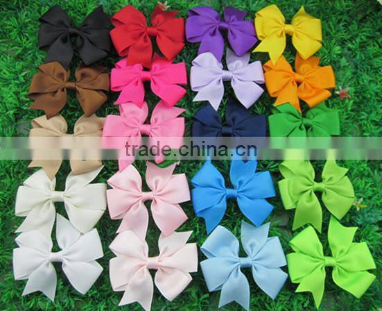 2015 Hot hairbows hairpin hairband bobby pin kid trendsetting thread plain dovetail bowknot clip hairpin children hair accessory