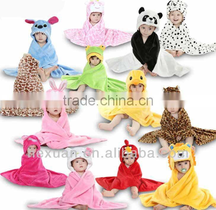 Plush Animal Coral Fleece Baby Towel Blanket As Gift