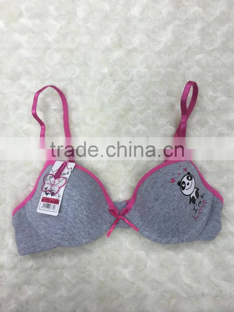 2017 hot sell good quality young girl underwear bra