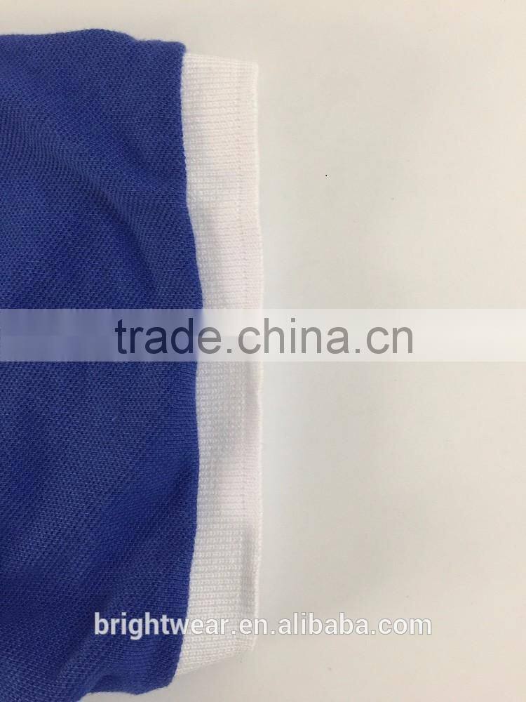 100% cotton pique fabric unifom polo shirt with contrast color for girls
