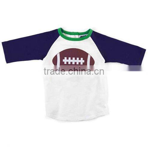 YIWU wholesale clothing boys popular boutique Long sleeve football printing T-shirt