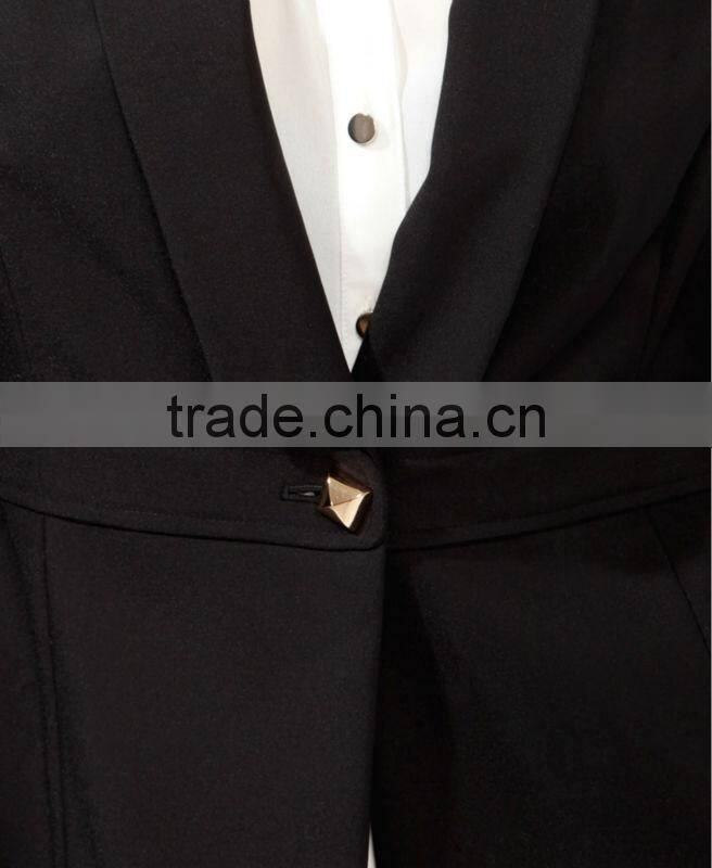 Faceted Single Button Blazer