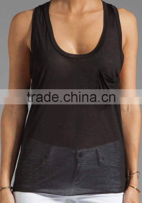 Viscose Pocket Racer Tank