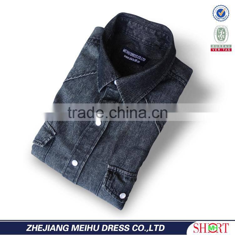 denim shirt whole sale stitching man shirt