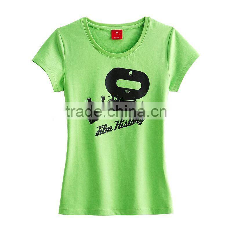 lady's slim fit tee, fitted women tee