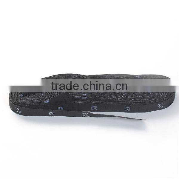 Polyester Labels Tags Craft Black Size XS Custom Embroidered Patches For Clothing