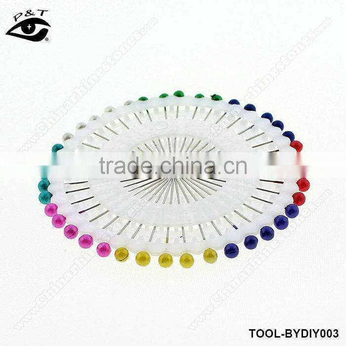 DIY tools colorfull round pearl straight head pins