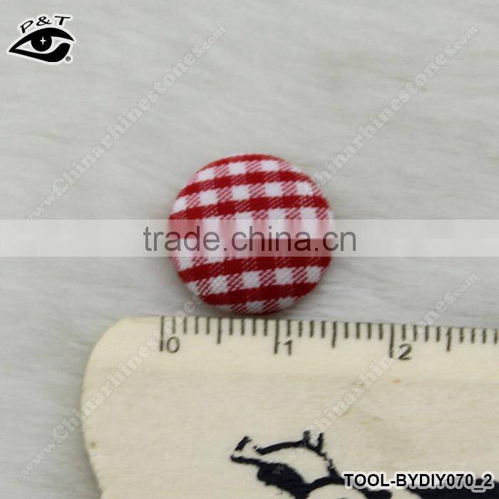 15MM Grid Pattern Button Flat back covered Checks Button Mixed colors For DIY Craft Notebook Jewelry