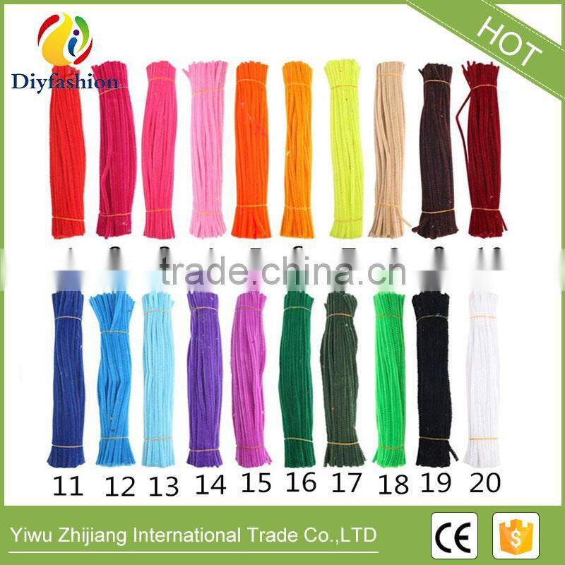 Fashion Christmas Chenilles Children Plush Educational Toy Crafts Colorful Pipe Cleaner Toys Handmade DIY Craft