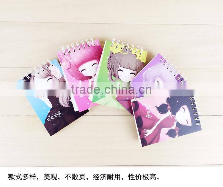 Small cute cartoon notebook sprial pocket notepad for school children