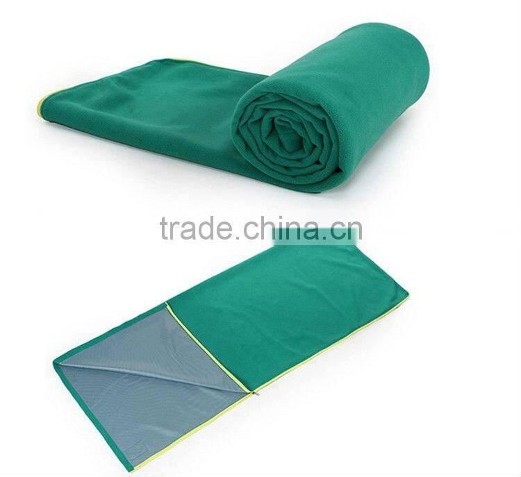 2013 Hot Sale Bright Colors Anti-pilling Polar Fleece Camping Sleeping bag &Bedsheet with Zipper
