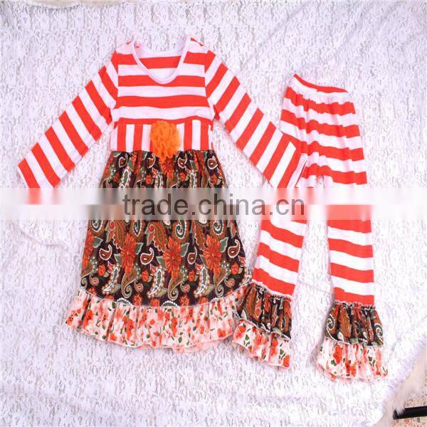 Fancy Kids Brand Name Designer Clothing Bulk Buy Chevron Top And Casual Ruffle Pant Plus Size Wholesale Children Clothing