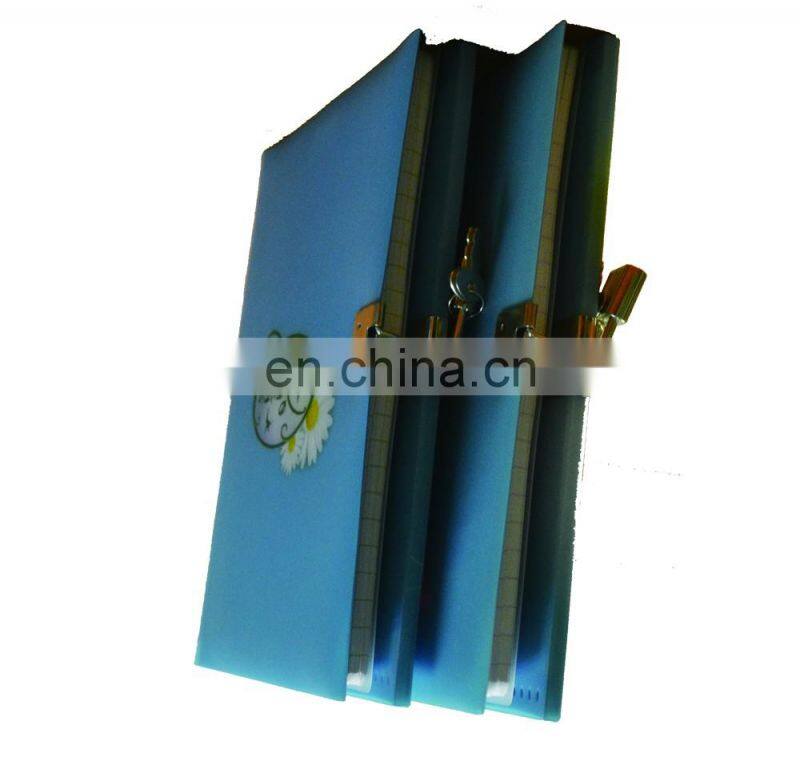 2017 Newly Design and hot selling Custom LED Lighting Up Diary/Notebook With Fiber Optic & locks