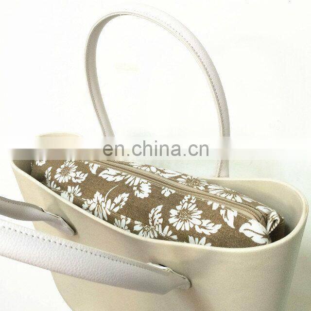 2017 Wholesale custom lady eva bag silicone t o te bag