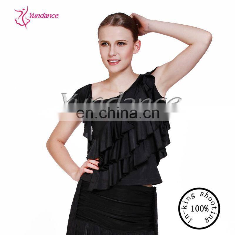 AB007 2014 New Brand Black Tassel Dance Dress Black Children