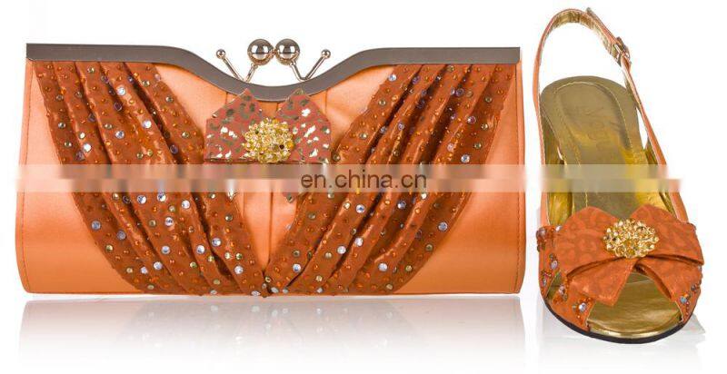 2014 hot sell fasion ladies shoes and matching bags summer