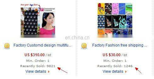 Promotional design custom promotional printed square bandana is hot sale .LS01