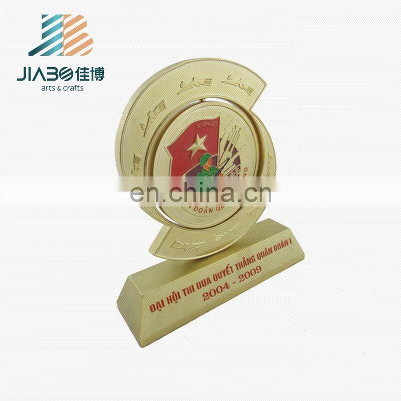 Luxury golden metal award cup sports logos on