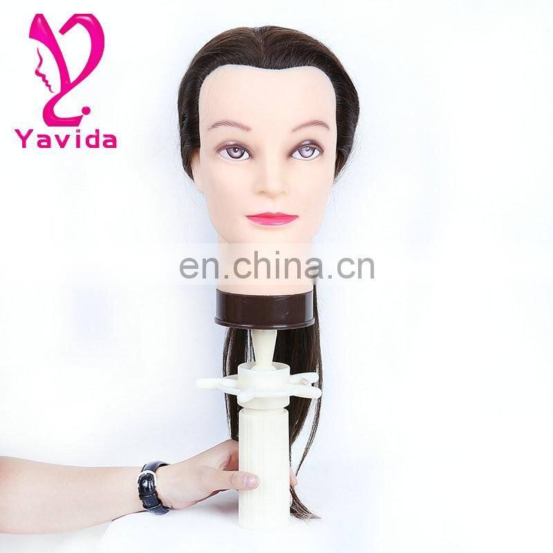 Lightweight Cosmetology 100% human hair training doll head training head for barber
