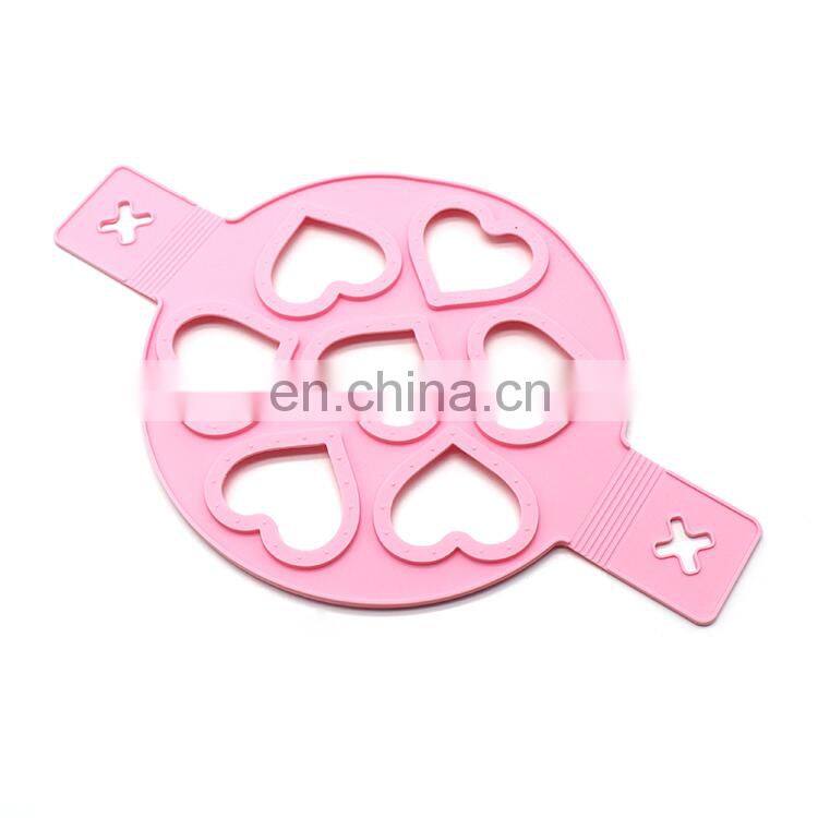 Customize Silicone Loving Heart Shaped Fried Egg Ring Omelette Egg Ring Pancake Poach Mold