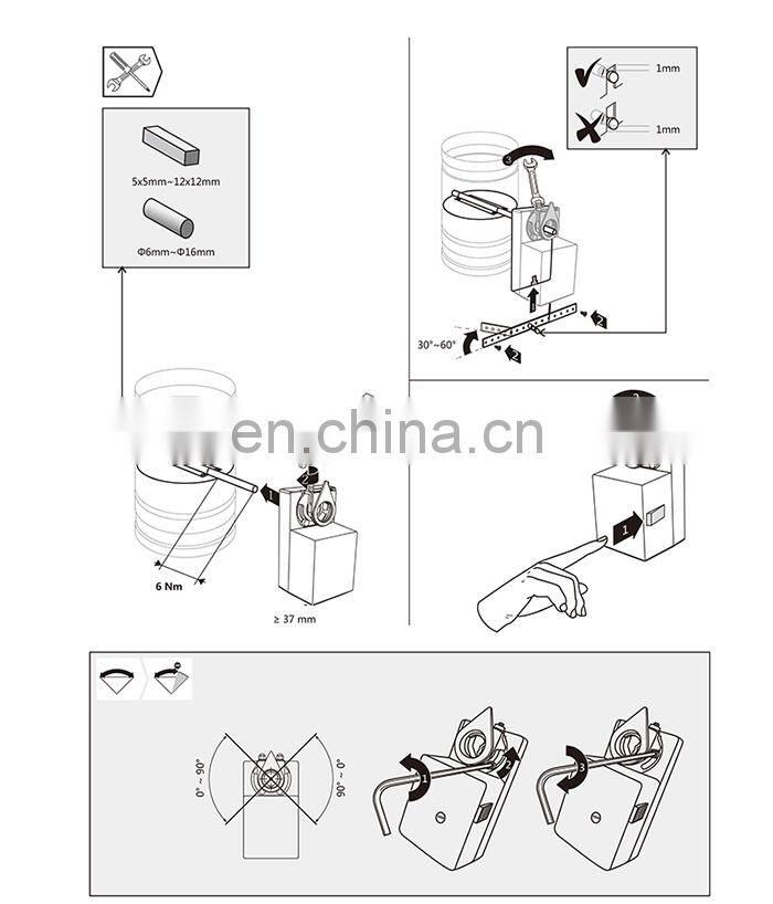 AC/DC 24V on/off & Modulating type general damper actuator for hvac system