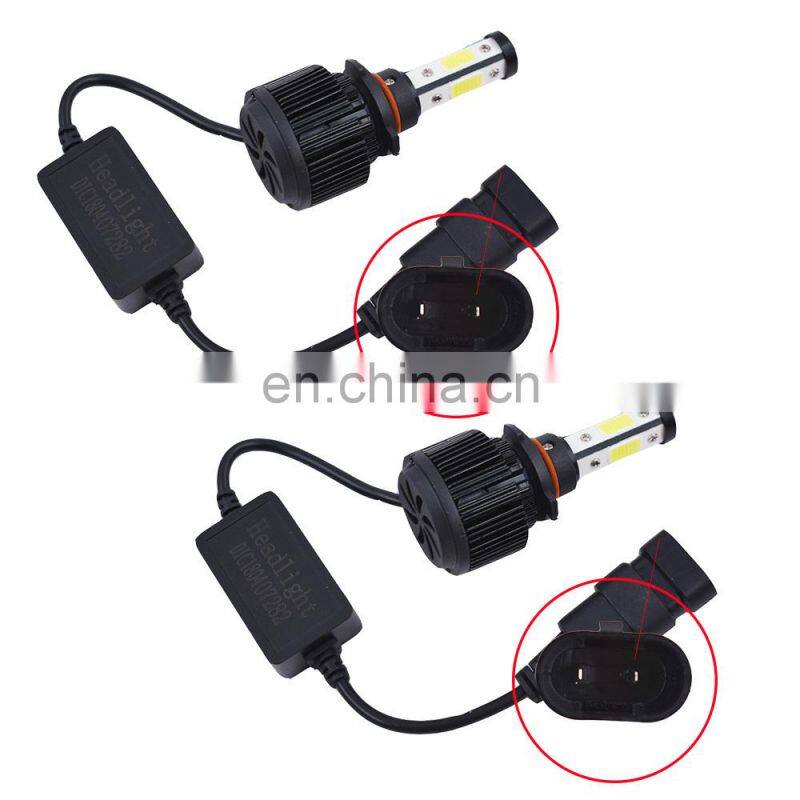 LED Headlight 9005 HB3 H10 9140 9145 1200W 6000K 180000LM Bulbs Pair For Honda Civic Odyssey